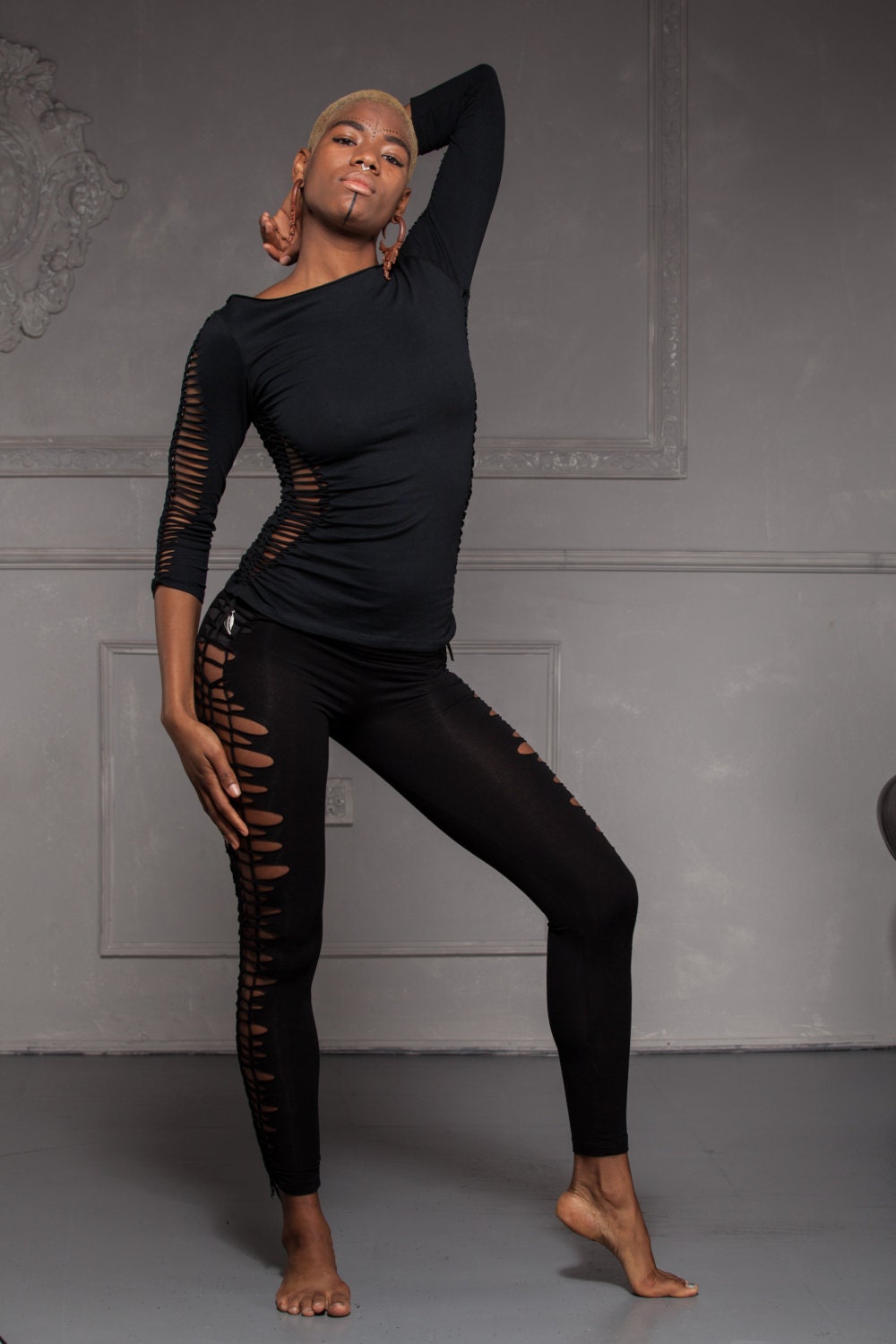 Cutout Braided Leggings~Festival fashion collection~