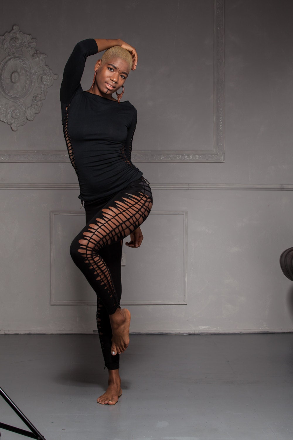 Cutout Braided Leggings~Festival fashion collection~