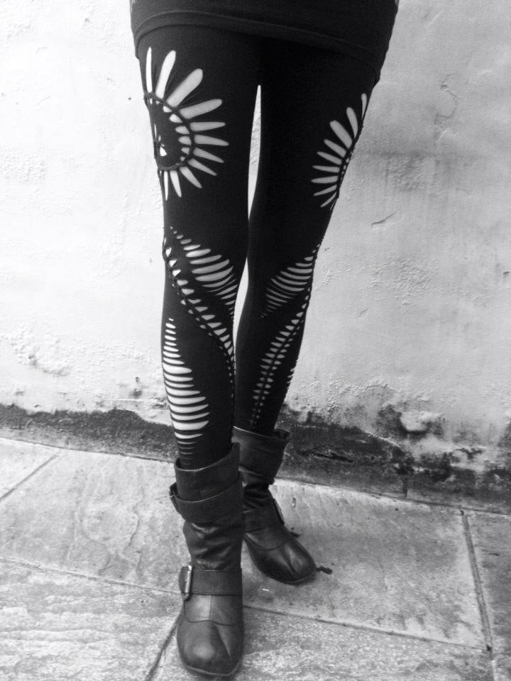 Burner Style braided Spiral Leggings,cutout stretchy festivals fashion wear,edmfashion,handmade unique leggings,pixie,goa wear, psy outfit