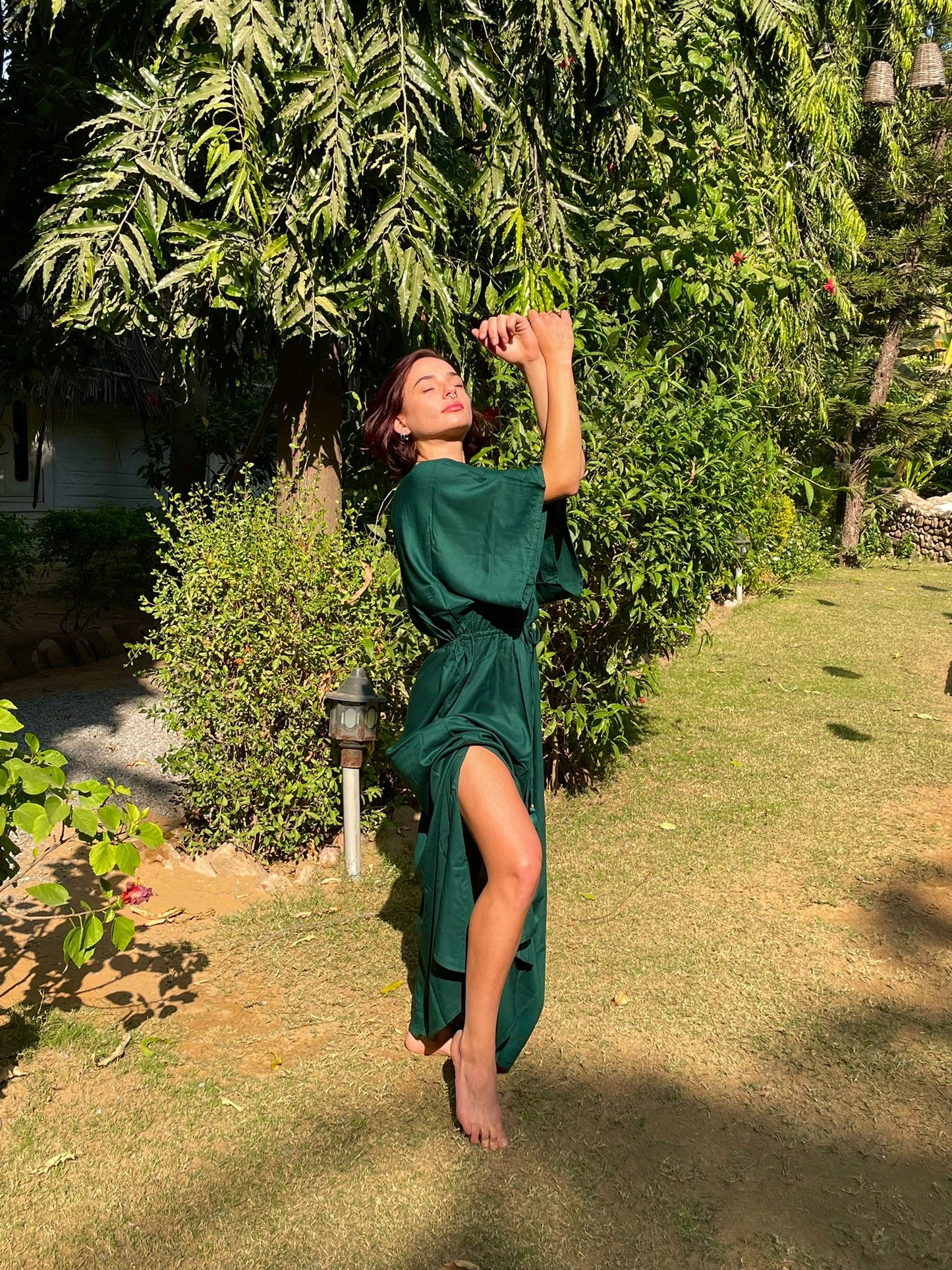 Lush Green kimono dress