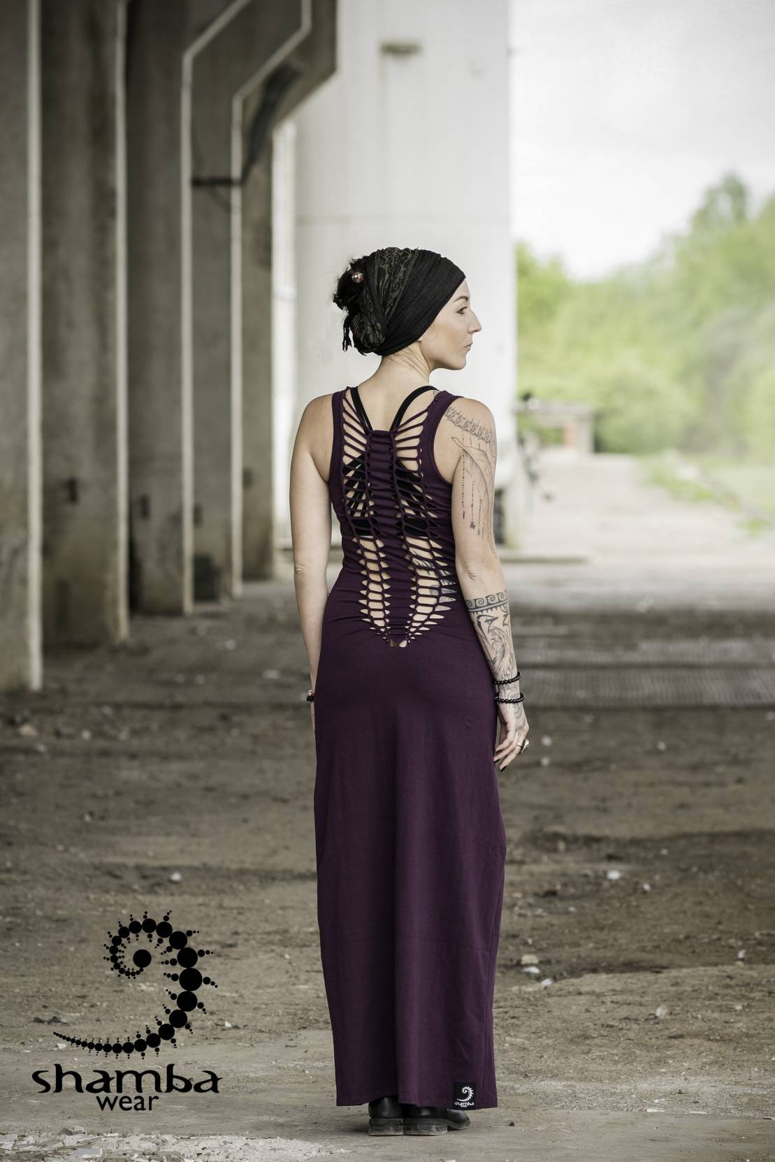 Purple promise dress~long dress,slashed,open back,cutout,braided,festival fashion,burningman,alternative wear,bohemian,handmade and unique~